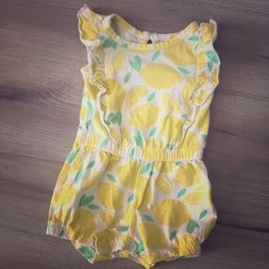 Lemon baby romper